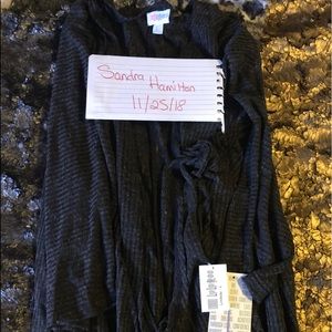 large lularoe lindsay dark grey heathered